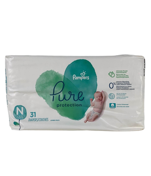 Pampers Pure Protection Diapers, Newborn, 31 Ct