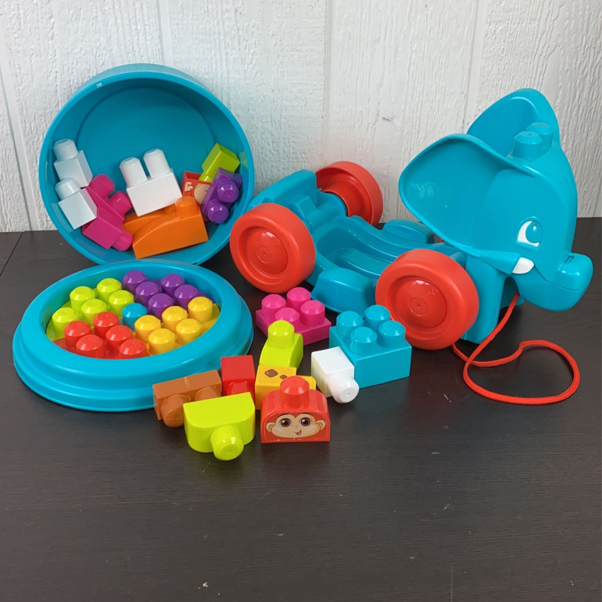 Cubo Tigre arancione con 30 blocchi da costruzione Cubo Tigre arancione con 30 blocchi da costruzione