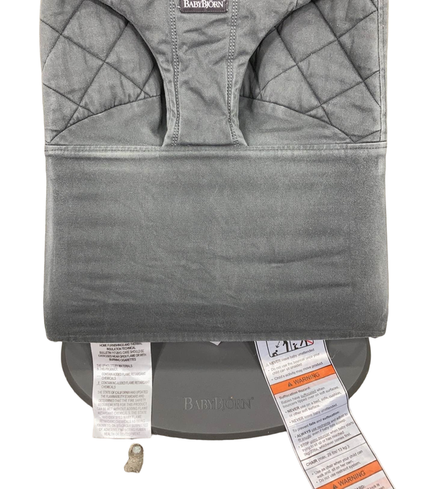 BabyBjorn Bouncer Bliss, Dark Gray Frame, Anthracite Cotton Classic Quilt