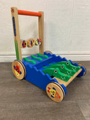 used Melissa & Doug Deluxe Chomp and Clack Alligator Wooden Push Toy And Activity Walker