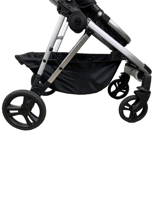 used Mockingbird Single to Double Stroller, 2022, Silver with Black Leather, Watercolor Drops, Sky