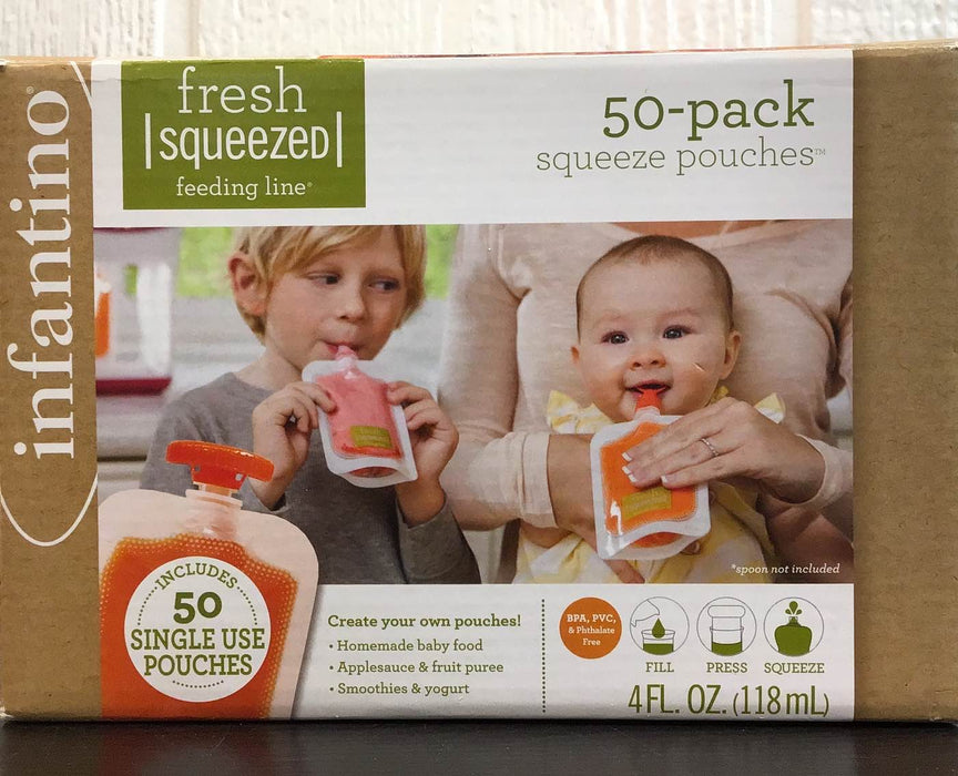 Shop Infantino Squeeze Pouches, 4 fl oz., 50 count at GoodBuy Gear