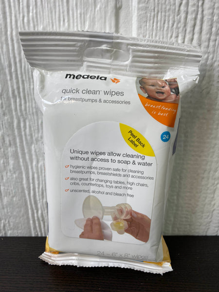 Medela Quick Clean Breast Pump and Accessories Wipes 24count - For