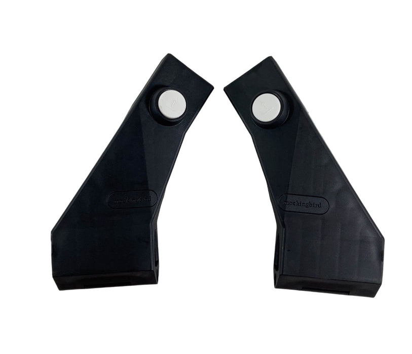 Shop Mockingbird 2nd Seat Kit with Extendable Canopy, Black, Windowpane, Silver With Black Leather at GoodBuy Gear