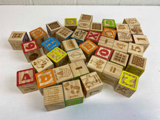 used BUNDLE Wooden Alphabet Blocks