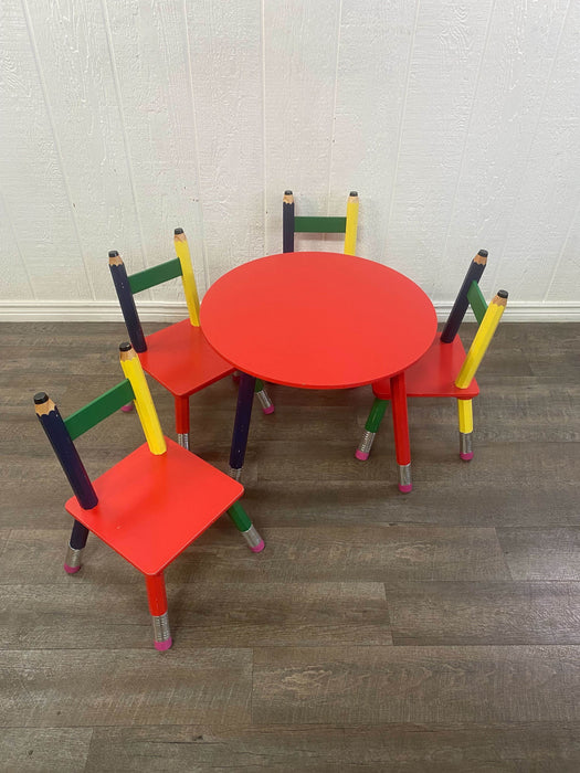 used Hobby Lobby Child’s Pencil Round Table & Chairs