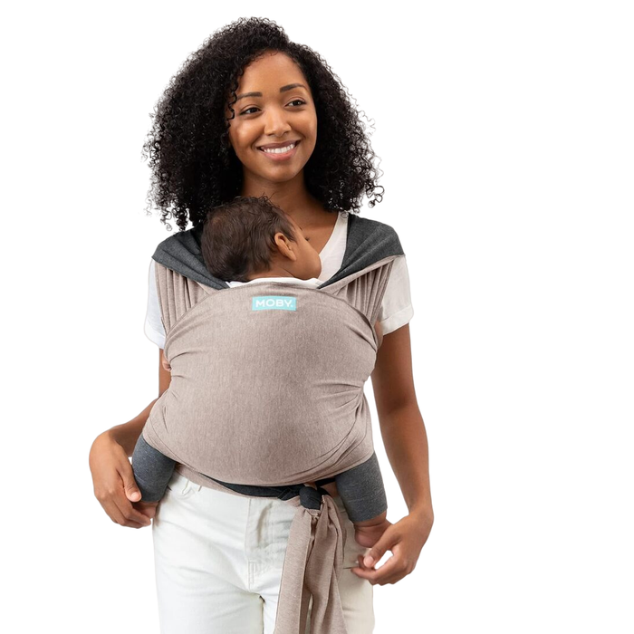 Moby Reversible Wrap Baby Carrier, Taupe/Charcoal