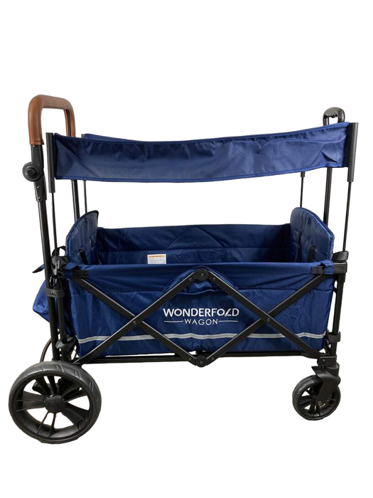 secondhand Wonderfold X2 Push + Pull Double Stroller Wagon, 2022, Sapphire Navy