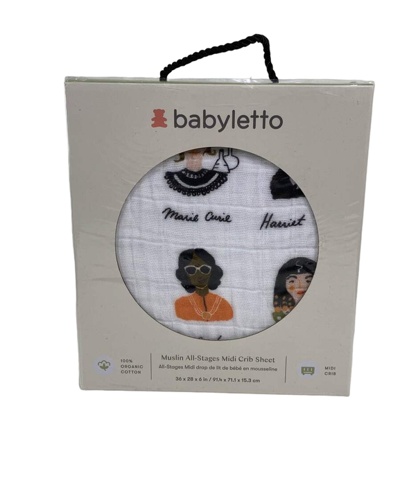 Shop Babyletto Muslin All-Stages Midi Crib Sheet, Women in History at GoodBuy Gear