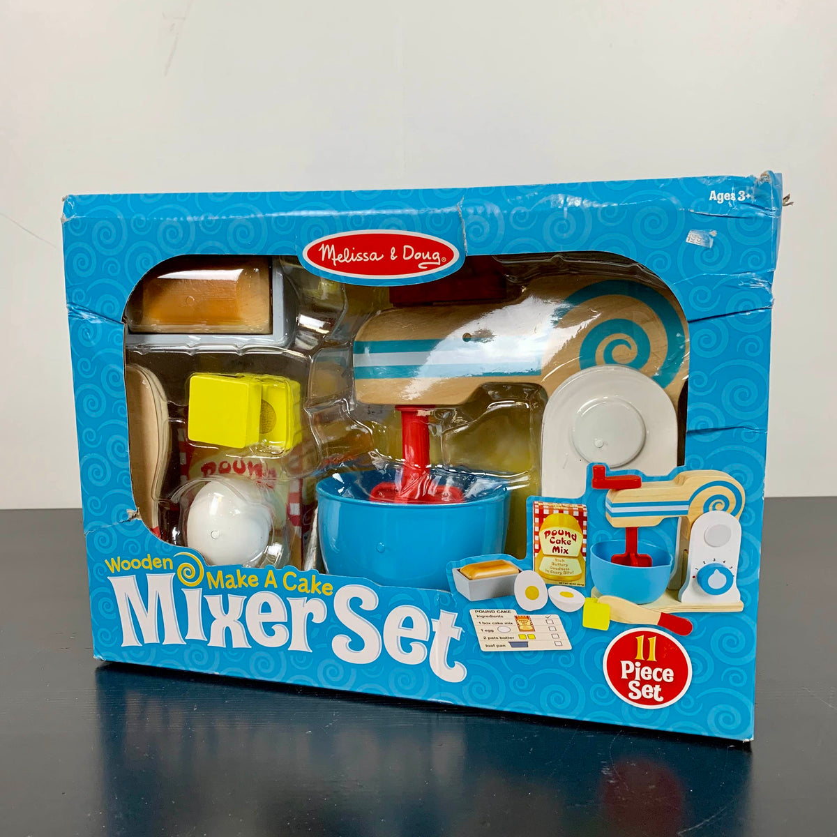 Make-A-Cake Mixer-Set Aus Holz – Kinder-Spielzeug Mit Mixer, Schüssel, Ei & Kuchenform, Ab 3 Jahren