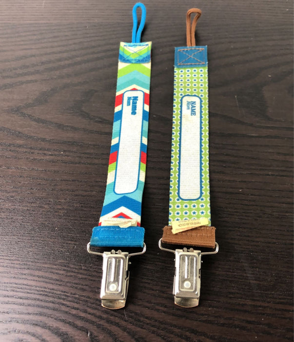 secondhand Ulubulu Pacifier Clips, 2 Pack