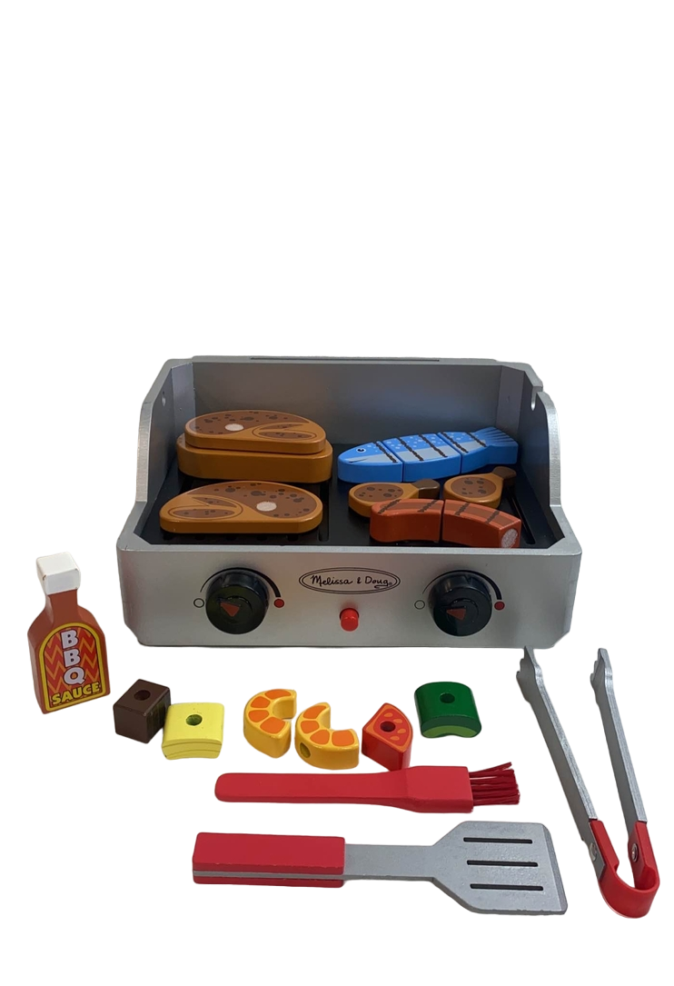 Melissa & doug rotisserie best sale & grill barbecue set