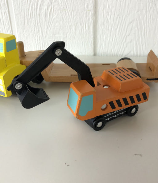 secondhand Melissa & Doug Trailer & Excavator