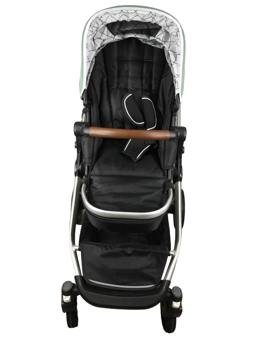 used Mockingbird Single to Double Stroller, 2022, Silver with Penny Leather, Windowpane, Sage