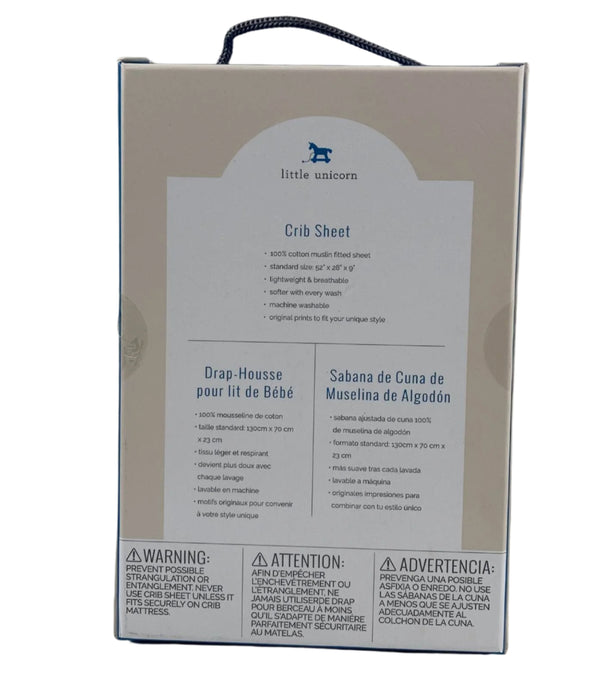 secondhand Little Unicorn Cotton Muslin Fitted Mini Crib Sheet - HIDDEN NEEDS PHOTOS