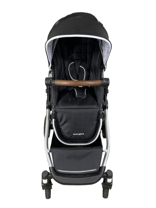 secondhand Mockingbird Single to Double Stroller, 2022, Silver with Penny Leather, Windowpane, Black