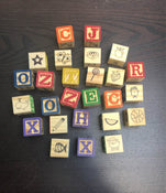 used BUNDLE Wooden Alphabet Blocks