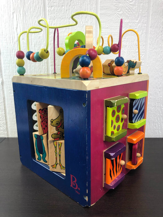 secondhand B. Toys Zany Zoo Wooden Activity Cube