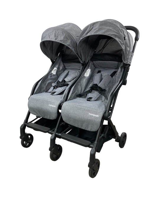 used Mompush Lithe Double Stroller, 2021, Grey