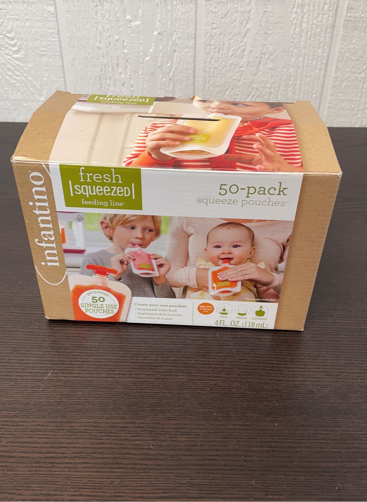 Infantino Squeeze Pouches, 4 fl oz., 50 count — GoodBuy Gear
