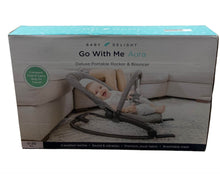 Shop Baby Delight Go with Me Aura Deluxe Portable Rocker & Bouncer, Quilted Charcoal Tweed at GoodBuy Gear