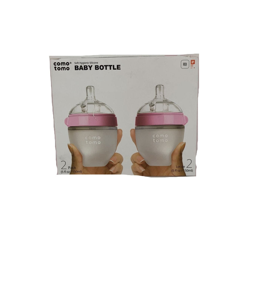 Comotomo Bottles, 2 Pack, 5 oz. Bottles, Pink