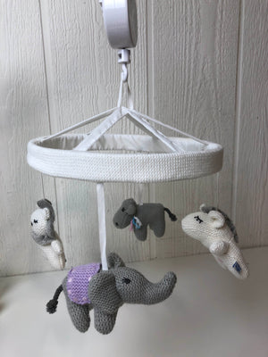 Knit Animal Friends Baby Mobile