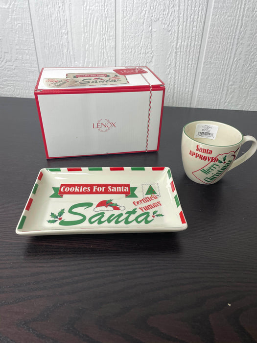 used Lenox Cookies & Milk For Santa