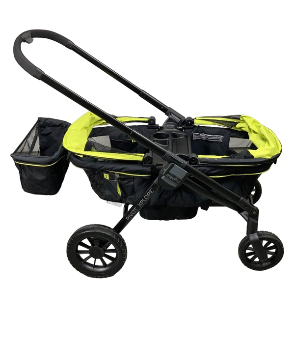 Evenflo Pivot Xplore All-Terrain Double Stroller Wagon, 2023, Wayfarer Black