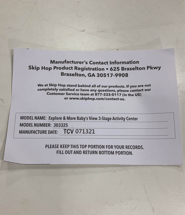 used Skip Hop Explore and More Baby's View 3-Stage Activity Center