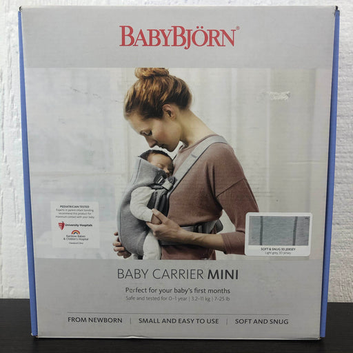 used Baby Bjorn Baby Carrier Mini, Light Grey 3D Jersey