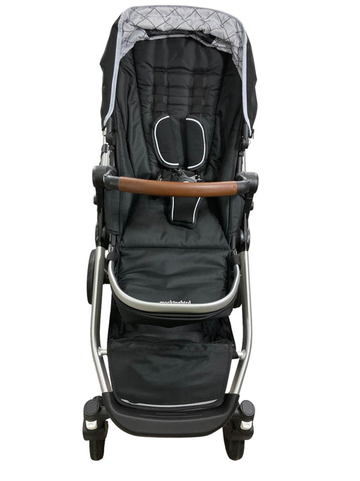 secondhand Mockingbird Single to Double Stroller, Silver with Penny Leather, Windowpane, Black , 2022