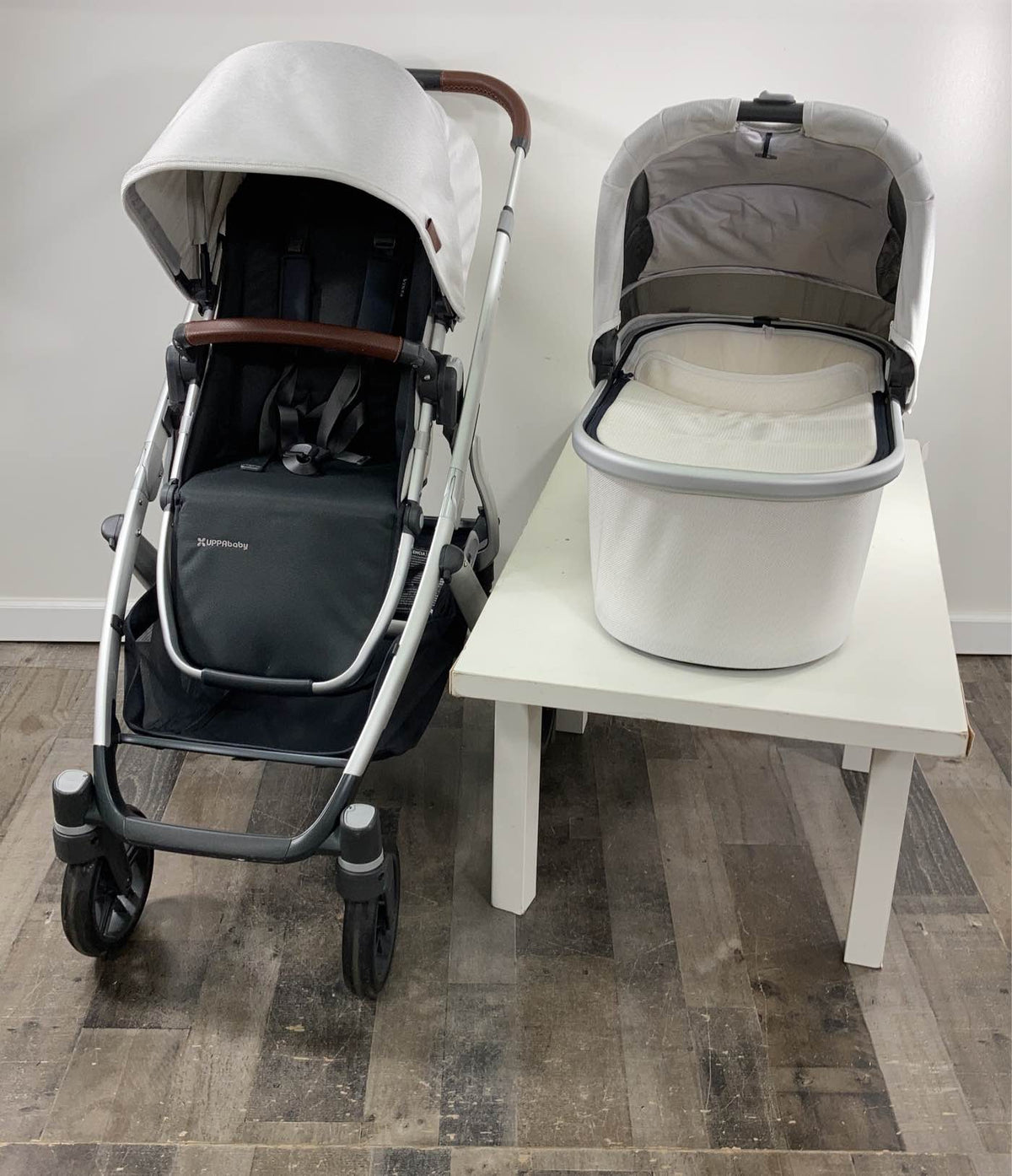 UPPAbaby VISTA V2 Stroller, 2019, Bryce (White Marl)
