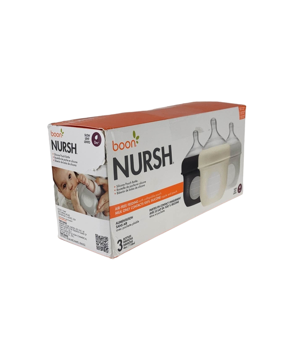Shop Boon Nursh Bottles 3 Pack, Slow, Grey, 4oz at GoodBuy Gear