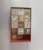 secondhand Crate & Kids Etched Wooden Baby Blocks