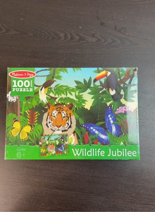 used Melissa & Doug 100 Piece Puzzle, Wildlife Jubilee