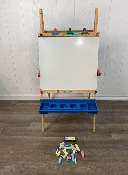 used Melissa & Doug Deluxe Standing Wooden Art Easel