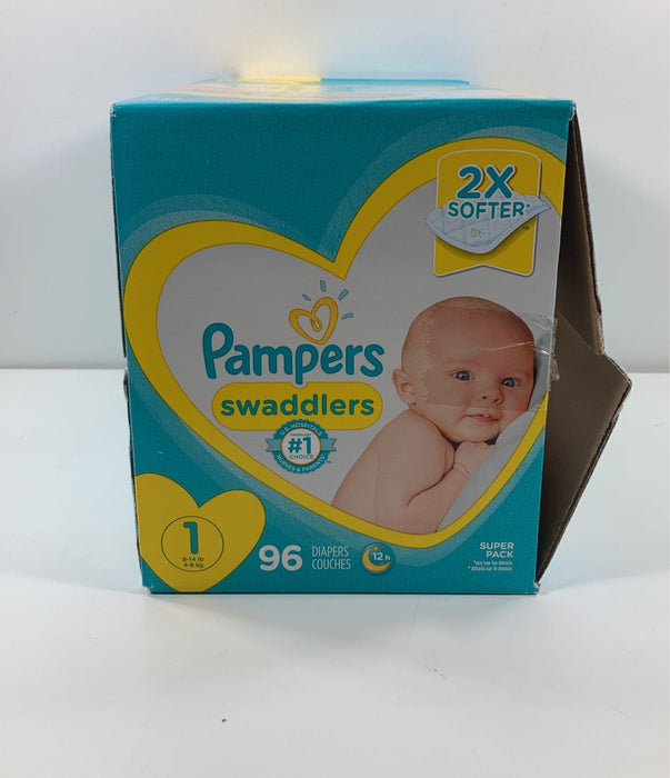 secondhand Pampers Swaddlers Diapers, - Size 1 96 Count