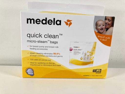 used Medela Quick Clean Micro Steam Bags, Box of 5