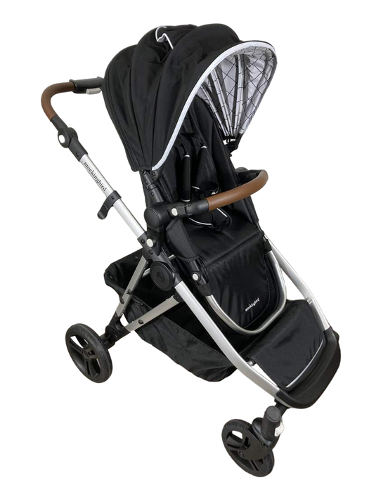 used Mockingbird Single to Double Stroller, 2022, Silver with Penny Leather, Windowpane, Black