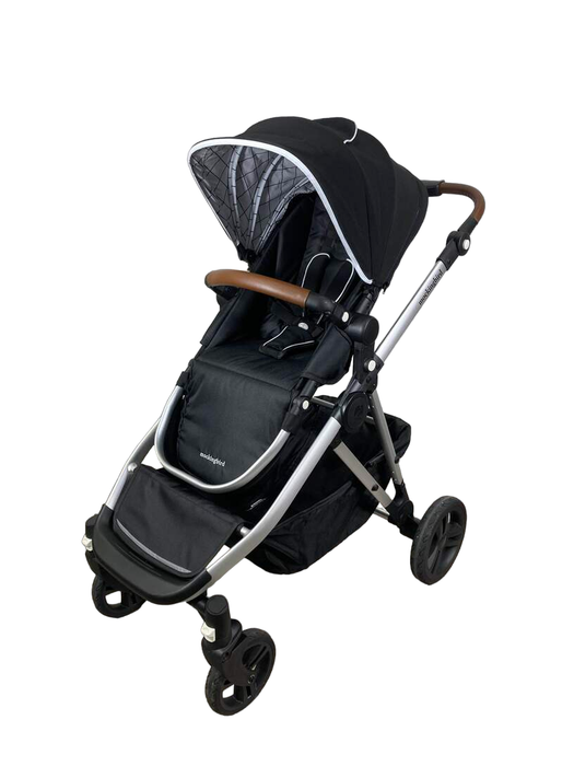 secondhand Mockingbird Single to Double Stroller, 2022, Silver with Penny Leather, Windowpane, Black