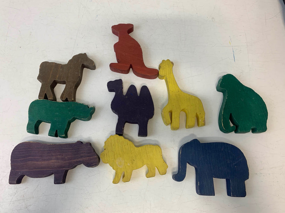 used Wooden Animal Blocks