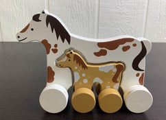 used Jack Rabbit Mommy & Baby Roly Poly Push Pull Toy