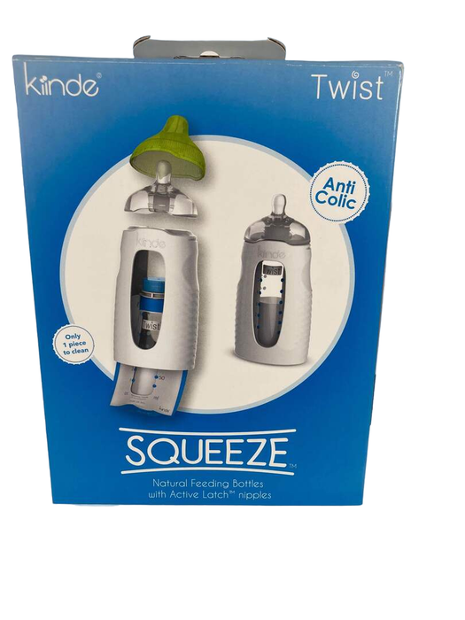 used Kiinde Squeeze Natural Feeding Bottles 2-Pack