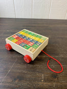 used Alphabet Blocks, With Pull-Along Cart