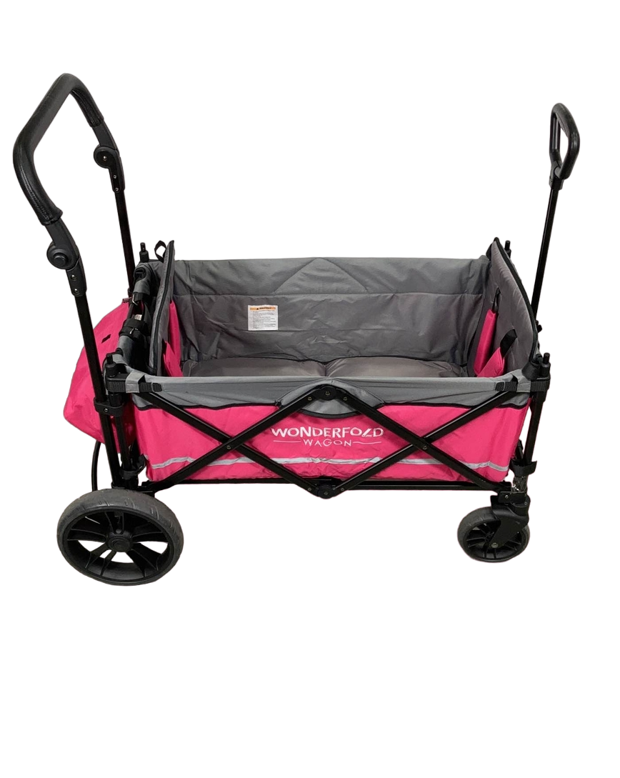 Wonderfold X2 Push + Pull Double Stroller Wagon, Pretty-n-Pink
