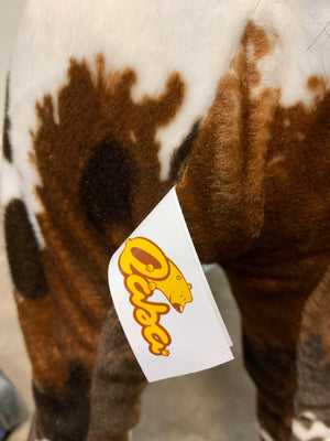 qaba plush ride on rocking horse with sound