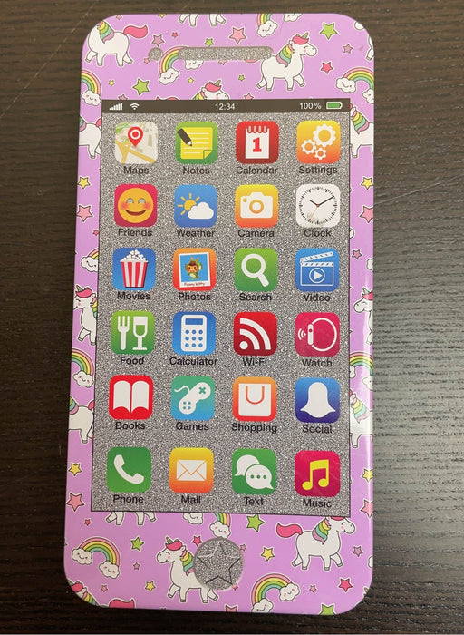 used Scholastic Unicorn Smartphone Stationary Tin