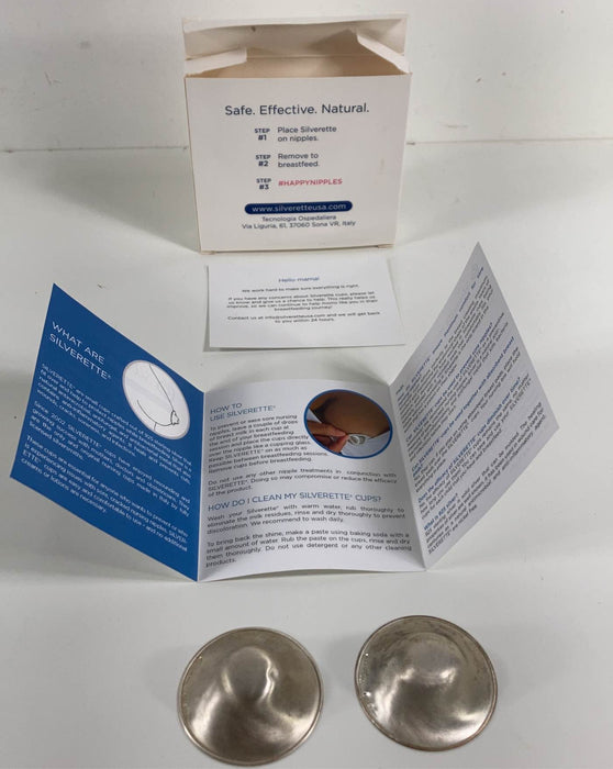 used Sliverertte Silver Nursing Cups