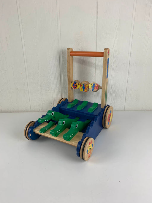 used Melissa & Doug Deluxe Chomp and Clack Alligator Wooden Push Toy And Activity Walker